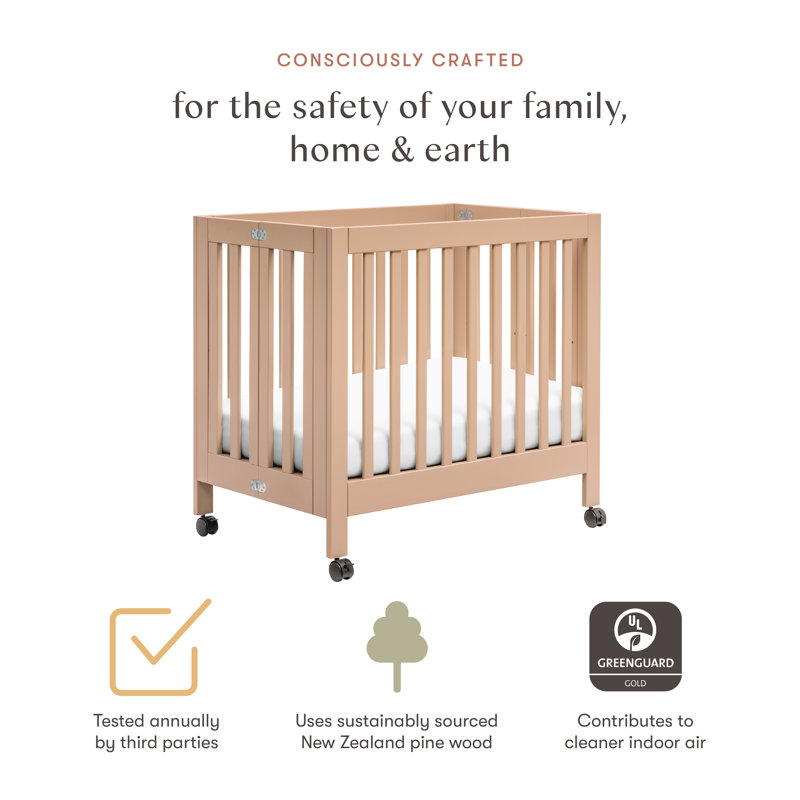 babyletto Origami Mini Portable Crib Wayfair Canada